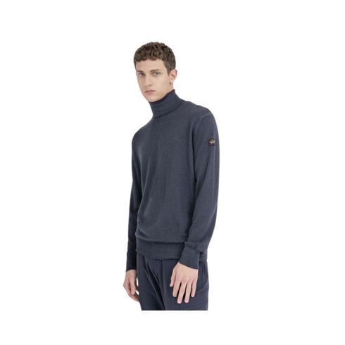 Maglione Uomo dolcevita in lana vergine Blu PAUL & SHARK- Francavilla Moda